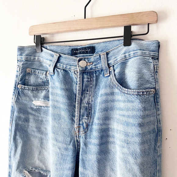 Aeropostale High-Rise Baggy Jeans Women's Size 6 Medium Blue - Picture 5 of 10
